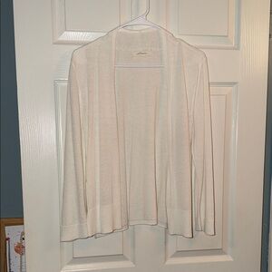 Women's Cream Open-Front Sweater